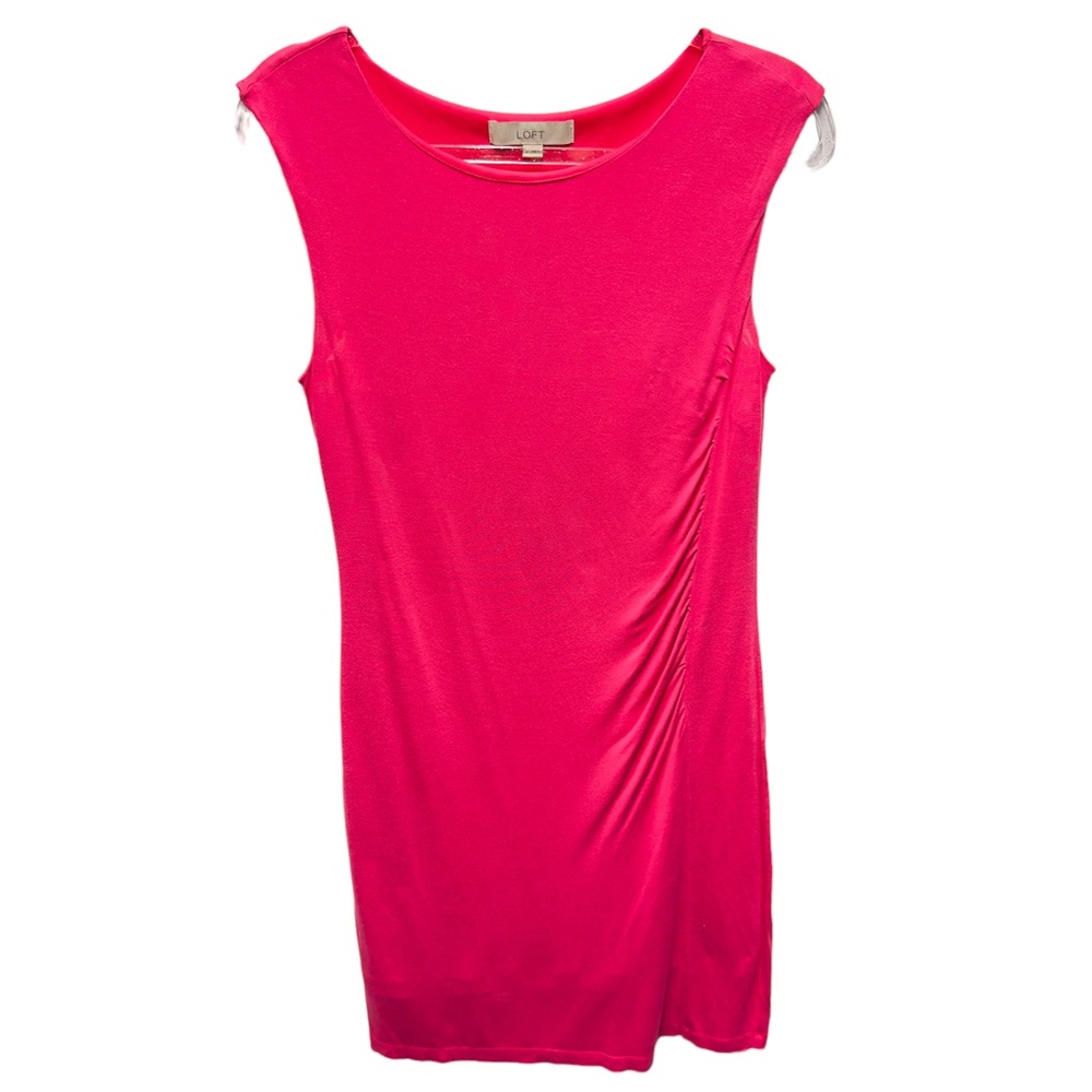 Pure Lyocell Tencel Knit Ruched Drape Tee Dress